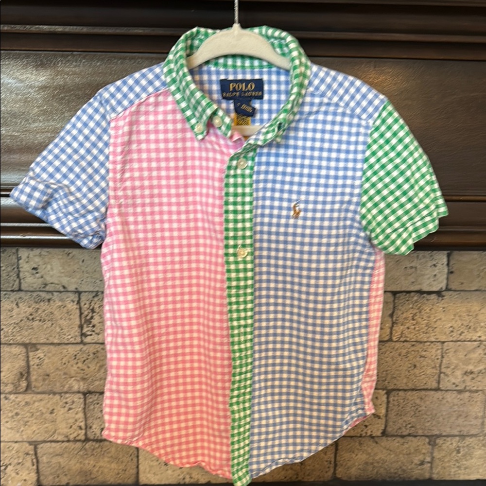 Polo by Ralph Lauren Toddler Boys Colorblock Gingham Shirt